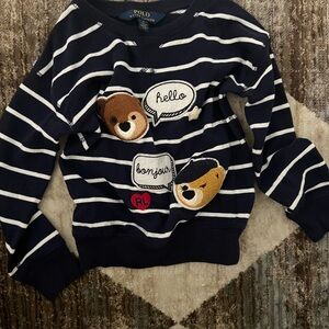 Polo Ralph Lauren Navy Striped Sweatshirt